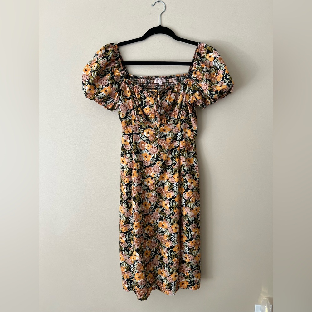 Floral Puff Sleeve Dress